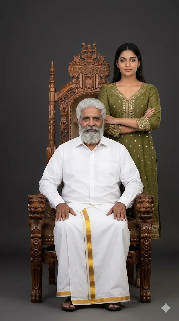 indian father and daughter prompt for gemini