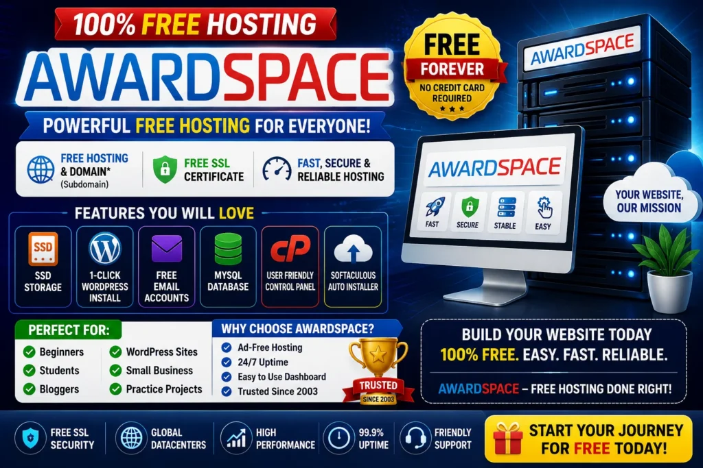 free domain and hosting for 1 year