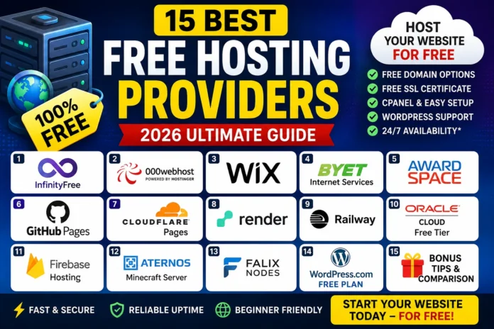 Best Free Hosting Sites in 2026 With Free SSL, cPanel & Domain