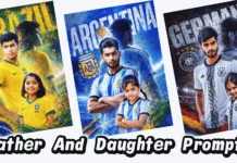 father and daughter football prompt