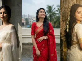 half saree prompt for girl