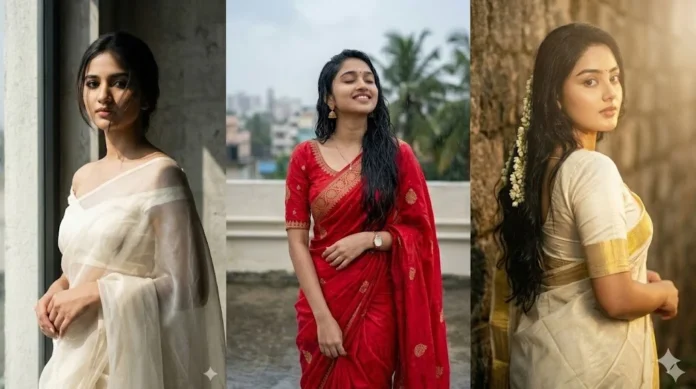half saree prompt for girl